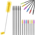 Hummingbird Feeder Cleaning Brush 19 Pieces 3 Size Mini Nylon Double Headed 2 in 1 Hummingbird Brush Hard to Reach Places Tiny Cleaning Kit(Yellow) by Perthlin
