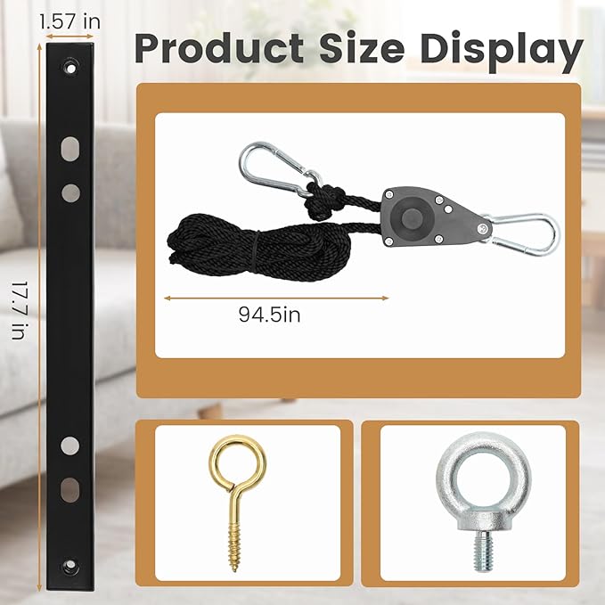 Heavy-Duty Hanging Kit Easily Raises And Lowers Dehumidifier, Helps Reduce Dehumidifier Noise And Vibration, Hanging Kit Improves Space Utilization, For Crawl Space, Basement, 300 Lb. Weight Capacity - Image 7