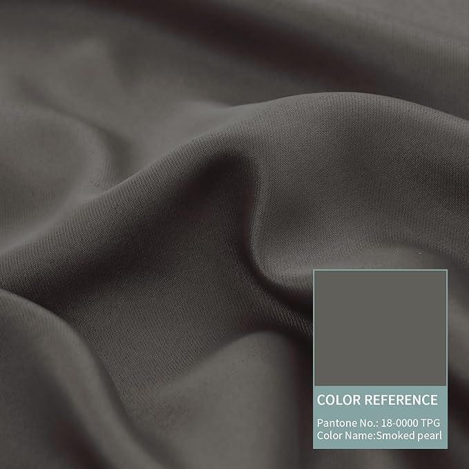 BGment Grey Blackout Curtains for Bedroom - Black Out Curtains 63 Inch Long Thermal Insulated Grommet Total Room Darkening Window Drapes for Living Room, 2 Panels, 42 x 63 Inch - Image 7