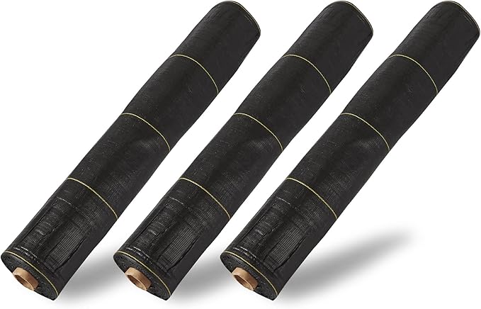 Dewitt SBLT4300 Sunbelt Woven Weed Barrier Landscape Fabric Ground Cover, 4-Foot Width x 300 Feet (3 Pack) by DeWitt