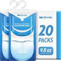 Moisture Absorbers 20 Pack Fragrance Free, Hanging Closet Dehumidifier Bags, Humidity Absorber, Compact Eliminates Odors Humidity Packs for Car, Bathroom, Bedroom, Basement, 9.8OZ by MoistureAbsorbers