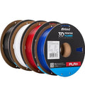 INLAND Micro Center PLA+ 3D Printing Filament 1.75mm - PLA Pro Dimensional Accuracy +/- 0.03 mm - 1kg Cardboard Spool (2.2 lbs) (4 Pack Black, White, True Red, Blue, 1.75mm) by INLAND
