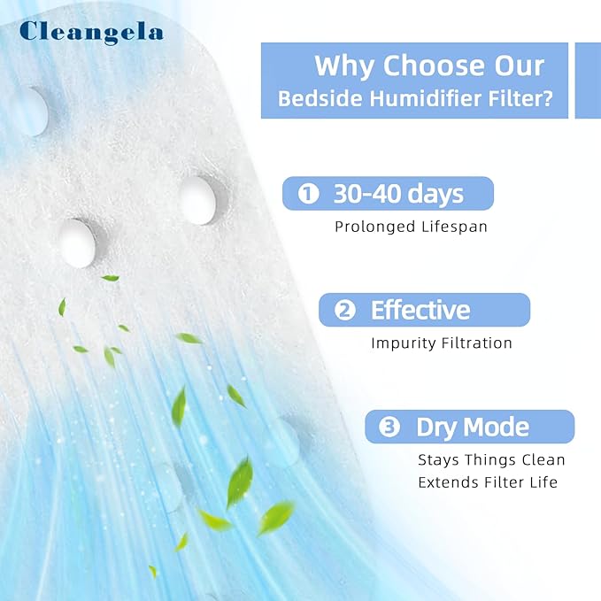 30-Pack Mineral Absorption Pads Compatible with Dreo Humidifiers HM713, HM713S, HM813S and HM717S, Reduce Limescale, Humidifier Pads, Improve Humidification Efficiency, White - Image 6
