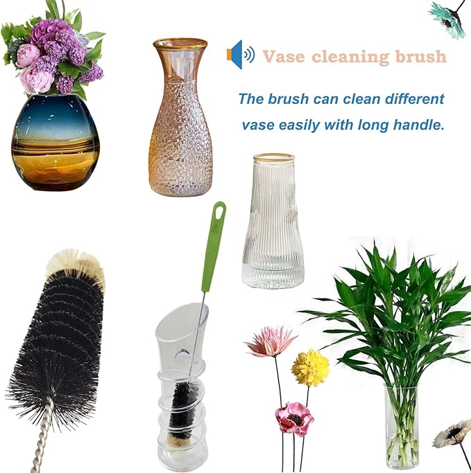 16" Water Bottle Brush for Cleaning, Dokpod Long Handle Bottle Cleaner Brush, Narrow Bottles Scrubber Brushes, Hummingbird Feeder Cleaning Brushes, Cup Cleaner Brushes, for Meat Grinder, for Pipe - Image 4