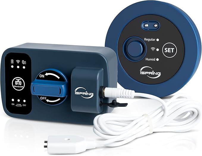 iSpring LS43WL Smart Leak Shut-Off System, Automatic Water Leak Detector with 1 Wired & 1 Wireless Sensor, Whole-Home Water Damage Protection, 1" MNPT + 3/4" FNPT by iSpring