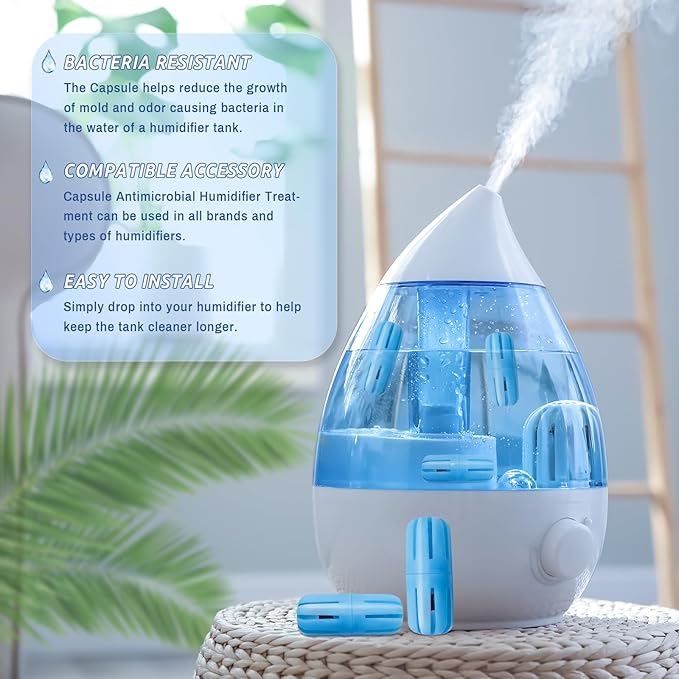 Humidifier Cleaner, 3 Pack Humidifier Cleaning Fish for Universal Humidifiers Tanks 90 Days, Purifies Water & Prevent Hard Water Build-Up, Reduce White Dust and Odors - Image 2