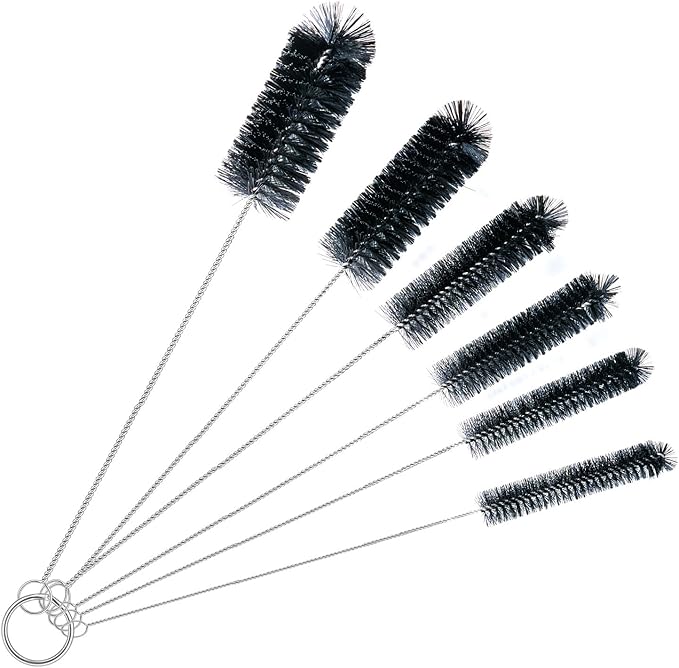 Straw Cleaner Brush Set,6 Piece 12" Long Pipe Tube Bottle Brushes for Cleaning Narrow Neck Bottles,Coffee Maker,Glass Cups - Image 8