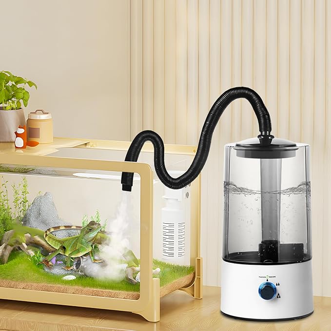 Reptile Humidifier, 4L Fogger Fog Machine for Reptile Terrarium Tank, 110V Cool Mist MisterAdjustable Fog for Reptiles and Amphibians Such as Geckos Snakes Turtles Tortoises Lizards or Frogs Toads - Image 6