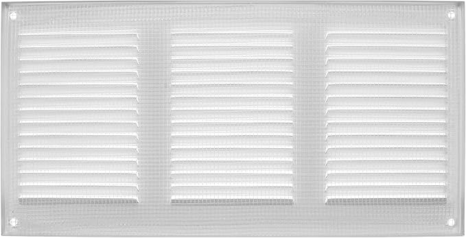Vent Systems 12'' x 6'' Inch (Overall Dimensions) White Metal Vent Duct Cover - Louvered Rectangular Return Grill with Built in Mesh Screen - HVAC Ventilation Grille for Home Improvement - Image 6