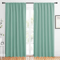 NICETOWN 2 Panels Blackout Curtains, Rod Pocket Thermal Insulated Drapes 84 inches Long, Easy-Care Modern Home Decoration Sunshades for Guest Room, Living Room, Office, 62 x 84 Inch, Aqua by NICETOWN
