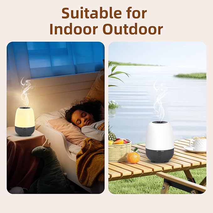 150ML Rechargeable Battery Operated Essential Oil Diffuser, Portable Cordless Aromatherapy Diffuser,7-Hour Runtime with 7 LED Color Changing Lights - Image 6