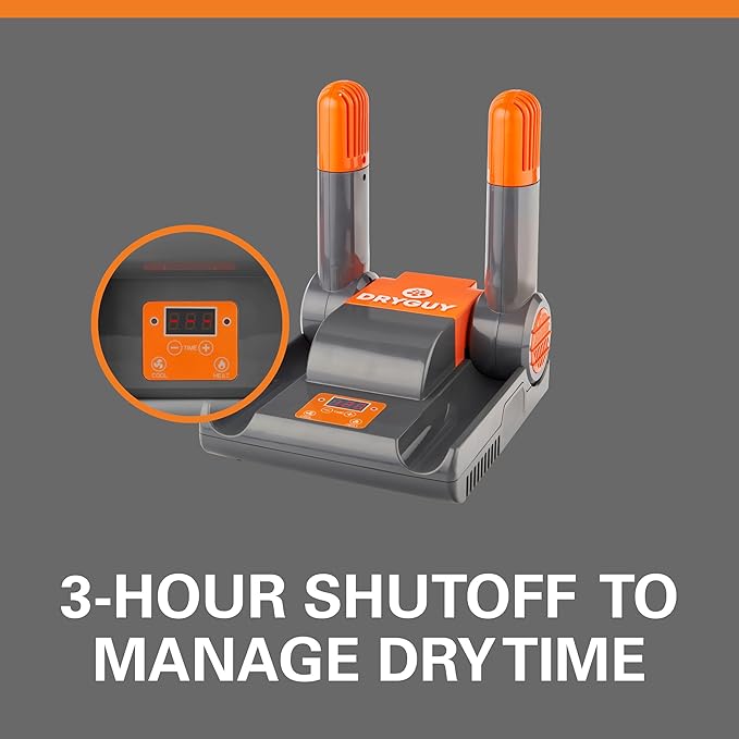 DryGuy Shoe, Boot, Garment & Gear Electric Dryer, Quick Drying for Ski, Work, Sports Equipment – Energy Efficient, Odor Eliminating Design, Home or Garage Use,2 Port, Heat + Fan + Digital - Image 6
