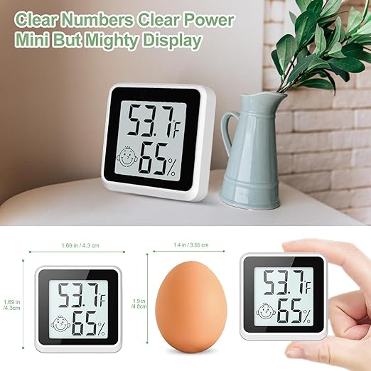 Indoor Humidity Meter Hygrometer 4Pack, Room Thermometer for Accurate Room Temperature Monitor, Digital Hygrometer with Indoor Thermometer for Home, Baby Nursery, and Humidity Sensor Enhanced Comfort - Image 4