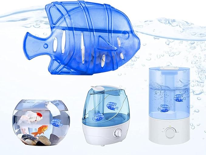 Humidifier Tank Cleaner, Demineralization Cleaning Ball, Compatible with Mist Humidifiers, Fish Tank, Purifies Water, Stop Hard Water Build-Up (Fish-blue) - Image 3