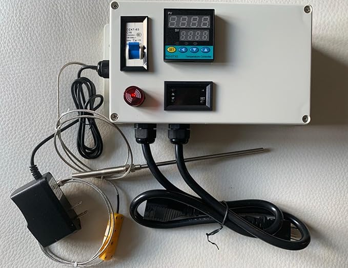 Plug & Play PID Temperature Controller + Timer Control Panel Box with Circuit Breaker for Kiln Oven - Image 5