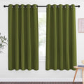 NICETOWN 66 Inch Long Blackout Curtains for Bedroom Living Room, Thermal Insulated Room Darkening Curtains, Light Blocking Blackout Drapes for Bedroom, 66" W x 66" L, 1 Panel, Olive Green by NICETOWN