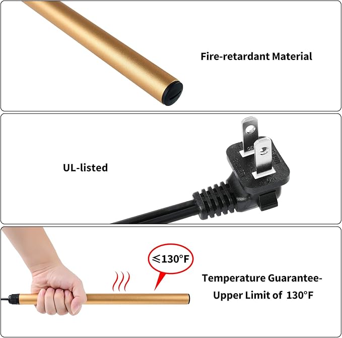 Safe Dehumidifier Rod, Briidea Rod Reducing Humidity with Easy Installation and Plug Cord Easily Threading through Safe's Hole, 12/16/24 inches Effective Coverage up to 100/150/300 Ft³ - Image 3