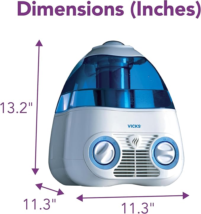 Vicks Starry Night Filtered Cool Mist Humidifier, Medium to Large Rooms, 1 Gallon Tank – Cool Mist Humidifier for Baby and Kids Rooms with Light Up Star Night Light Display, Works with Vicks VapoPads - Image 7