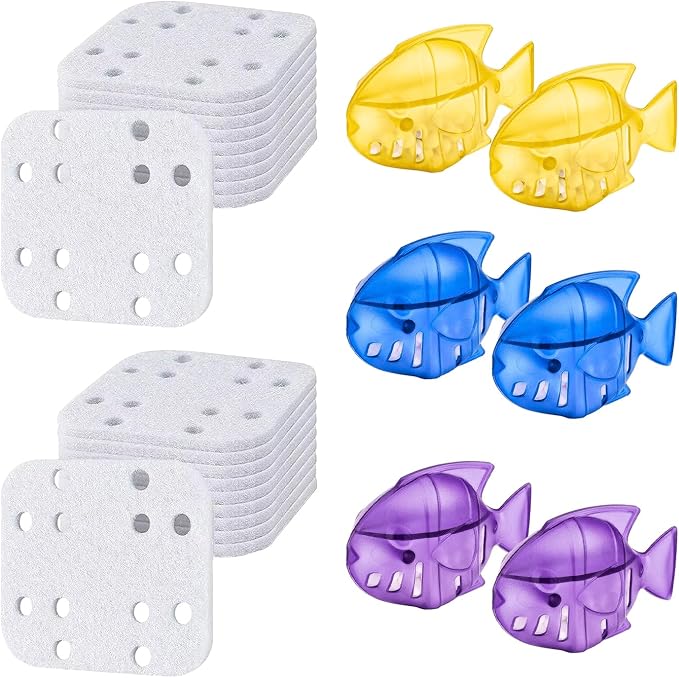 Humidifier Filter Replacement for LEVOIT, Mineral Absorption Pad Compatible with LV600S, LV600HH, OasisMist450S, Capture Particles in Tank to Improve Humidification- 20 Filters and 6 Humidifier Fishs by Unknown
