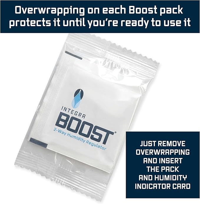 Integra Boost 69% RH, 2 Way Humidity Control Packs – 320g Size for Storing 80oz – Pack of 5 | Moisture Absorbers for Large Containers – Humidifier Packets for Herbs, Spices in Retail Display Box - Image 3