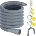 16.4ft Washing Machine Drain Hose, Universal Drain Hose Extension Kit for Washer, Dishwasher, Flexible Discharge Hose for LG/ GE/ Samsung, Fit up to 1-1/2 Inch Drain Outlets (16.4) by Elyfree-Qualityisourlife