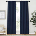 NICETOWN Living Room Darkening Curtains - (Navy Color) W42 x L70, Set of 2, Home Decor Room Darkening Thermal Insulated Drapery Panels for Office/School/Hospital Window by NICETOWN