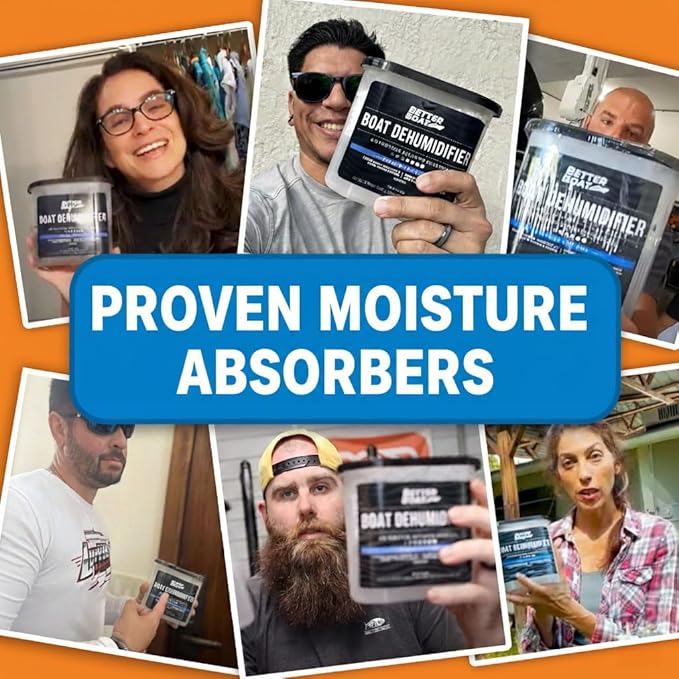 Moisture Absorber 4 Pack with Activated Charcoal Dehumidifier Bucket, Unscented Odor Absorber for Closet Basement Bathroom Boat RV, Disposable - Better Boat - Image 3