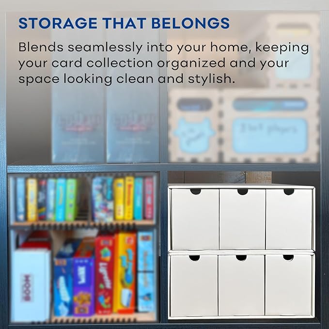 Trading Card Storage Box, Top Loaders Storage Box with 80 Dividers, Cardboard Toploader Card Boxes for Sports Card, Baseball, MTG, TCG, Playing Cards, 12 Drawer - Image 7