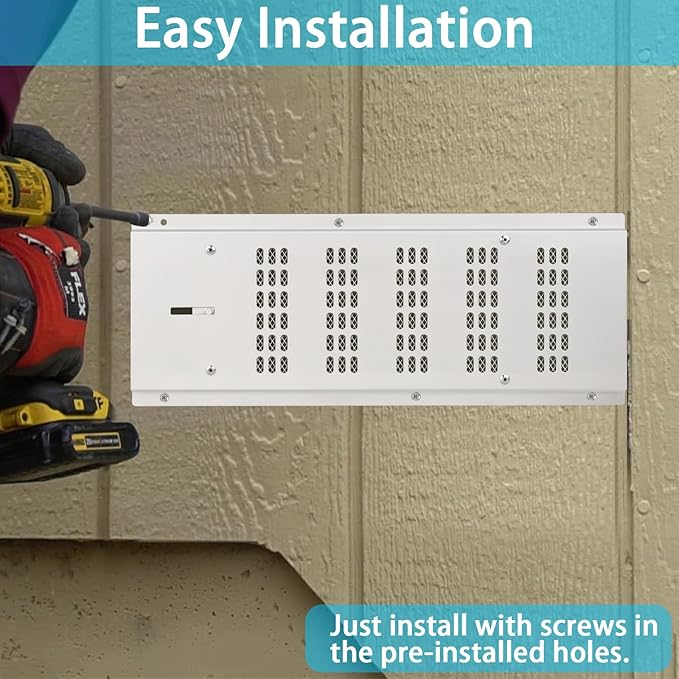 Foundation Vent Cover,Crawl Space Vent Cover for Foundation Garage Attic Home Improvement,16"x6.5" 3PCS Outdoor Crawl Space Air Wall Vent Cover with Damper&Screen to Reduce Moisture,White - Image 6