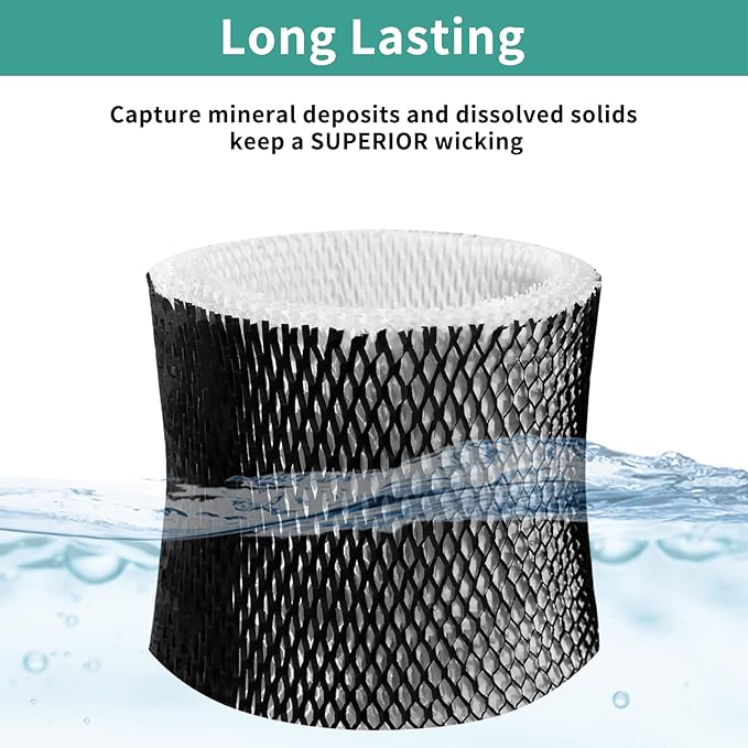 HWF64 Humidifier Filter for Sunbeam Humidifier Filter B, SCM1746, Long-Last & Sturdy, Fits Holmes HM1746, HM-1745 and Bionaire BWF64, 3 Pack - Image 4