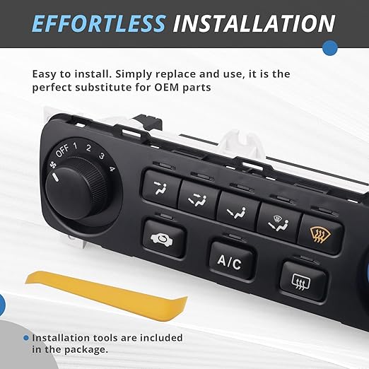 Heater A/C Control Switch,Front Climate Control Module Compatible with 2001 2002 Honda Accord Replace# 79600-S84-A21ZA, 79600-S84-A01ZA - Image 6