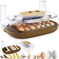 Incubators for Hatching Eggs,24 Egg Incubator with Automatic Egg Turning and Humidity Control,Egg Candler,Air Vent,360° Viewing for Chicken,Duck Eggs,Ideal for Farm,Classroom,Home Use by Unknown