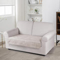 TAOCOCO 100% Waterproof Couch Cushion Cover Reversible Sofa Seat Cover for Dogs Pets Chaise Couch Cover for Sectional Sofa U Shape Couch Furniture Protector Sofa Slipcover(Loveseat, Cream) by TAOCOCO