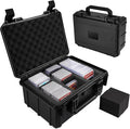 QINGUANG Graded Card Storage Box 3 Rows,Trading Card Case with 6 Foam Dividers, Waterproof PSA Slab Case for PSA/CSG/CGC/BGS Top Loaders Sports Cards by QINGUANG