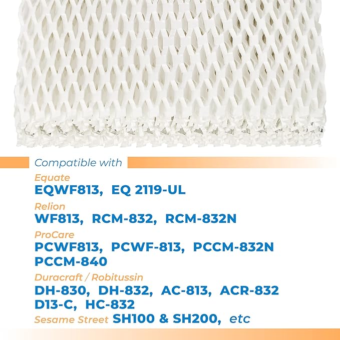 ANTOBLE 4 Pack WF813 Humidifier Filter Replacement for ReliOn RCM-832 RCM-832N, ProCare PCWF813 PCWF-813 PCCM-840 PCCM-832N, Equate EQWF813 EQ 2119-UL Cool Mist Humidifier Filters - Image 2