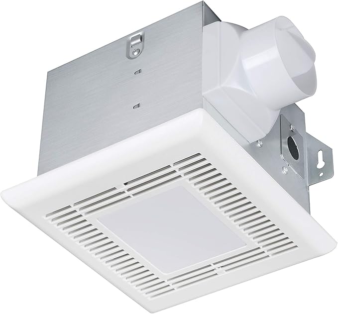 Tech Drive Very-Quiet 70 CFM, 2.0 Sone Bathroom Ventilation and Exhaust Fan With LED light 4000K 600LM(70CFM),Ceiling Mounted Fan,Easy to Install by TechDrive