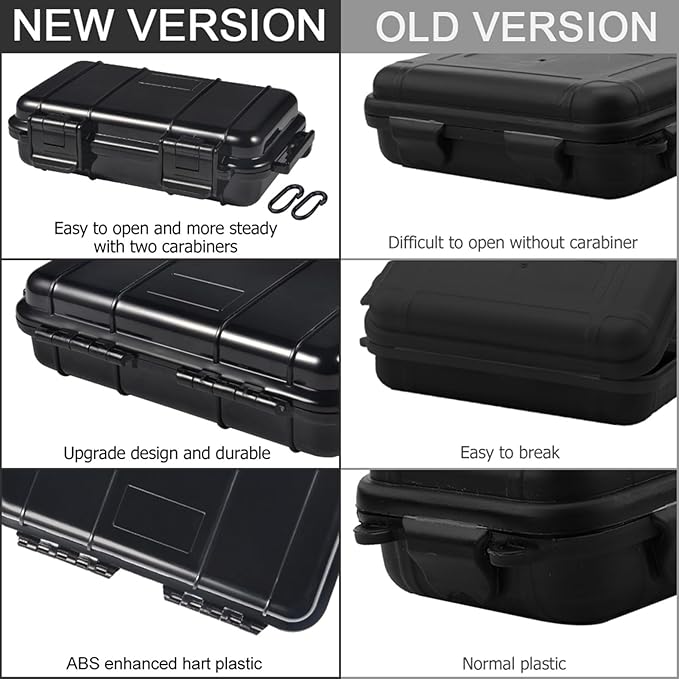 Ejoyous Waterproof Dry Storage Box, Waterproof Box Plastic Survival Container Shockproof Dry Storage Case with 2 U Shape Buckle for Fishing Camping Hiking - Image 4