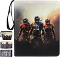 Football Card Binder, 2025 Sports Trading Card with Sleeves Holder Album, 900 Pockets Rugby Card Holder Sheets Display Storage Protectors for Collectors Boys and Girls Gift by PEPOYO+AI