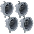 (Pack of 4) 4'' Old Work Round Electrical Box, One-Gang Grey PVC Junction Box, 18 Inch Capacity, Round Ceiling Remodel Box with Built-in Mounting Tabs, Three Mounting Wings, 2-Hour Fire Rated Walls by AirmontProducts