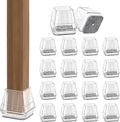 24PCS Square Chair Leg Floor Protectors for Hardwood Floors, Thicken Rubber Chair Leg Cap Covers, Non Slip Furniture Leg Pads to Protect Wood Tile Floors from Scratches and Reduce Noise by Violibar