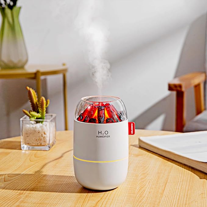Portable Mini Humidifier, Small Cool Mist, Personal Desktop Humidifier for Baby Bedroom Travel Office Home,2 Mist Modes, Super Quiet (White) by Vromoon