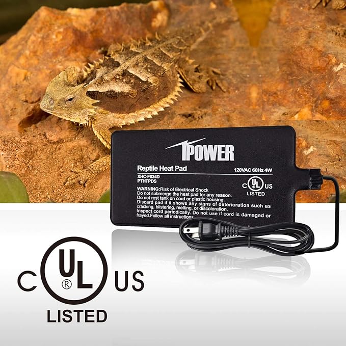 iPower 4"x7" Reptile Heat Mat Under Tank Terrarium Heater Warmer Heating Pad, Digital Thermometer and Hygrometer with Temperature and Humidity Probe for Amphibian Pet and Small Animals - Image 5