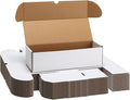 EXYGLO Trading Card Storage Box 25 Pack 520 Count 20pt, 10.6x3.8x2.9 Inch White Cardboard Card Boxes for TCG/MTG/Sport Cards, Fit 3.6x2.6 Sleeves Shipping or Storing, 13000 Max Capacity in Total by EXYGLO
