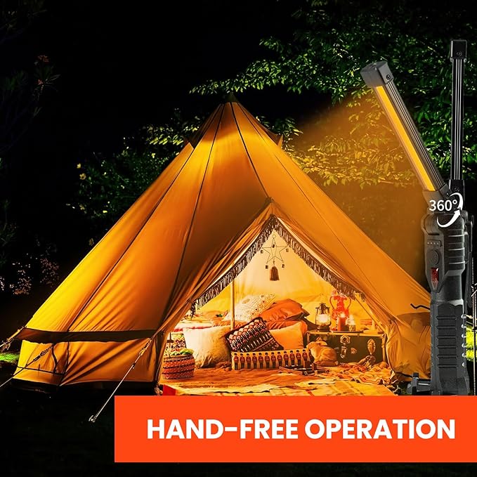 Abestorm Accessories Package. 180° Rotate LED Worklight, Extension Cord Holder Organizer for garage organization and storage, and 24-hour Mechanical Outlet Timer. - Image 4