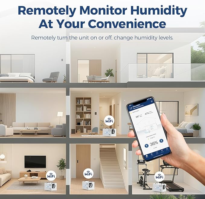 ALORAIR 120 PPD Wi-Fi Dehumidifier for Crawl Space, Basement, and Commercial Use, 2025 Energy Star APP Control, Auto-Defrost Crawlspace Dehumidifiers - Image 2