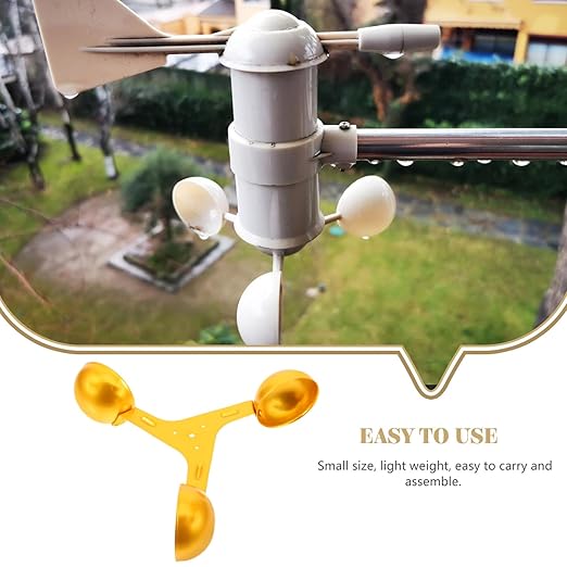 Anemometer Sensor Wind-Speed Monitoring Cup Replacement Aluminum Alloy Lightweight 7.08X7.08X1.49 Inch Outdoor Weather Station Wind Gauge - Image 6