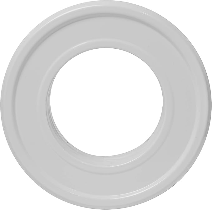 Vent Systems 4" Inch White Duct Connector Flange Plate – Galvanized Steel Straight HVAC Fitting for Cooling, Heating, Airflow, Ventilation System - Wall, Ceiling, Pipe Mount - Indoor Outdoor Use - Image 9