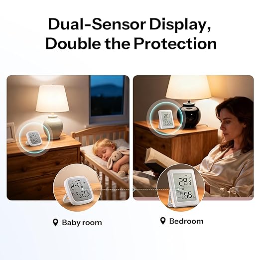 SONOFF AirGuard TH, Indoor Smart Zigbee Temperature and Humidity Sensor, 3.6'' LCD Display, App Monitoring with Charts, Notification Alerts, Data Export, Remote Data Display - Image 6