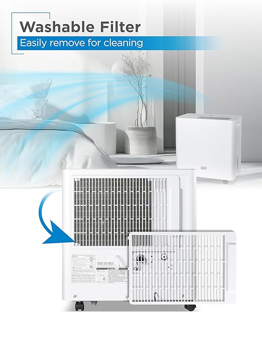 BLACK+DECKER 30-Pint Portable Dehumidifier, Dehumidifier for Home up to 3000 Sq. Ft. Coverage, For Basement and Medium to Large Spaces, Removable Bucket and Drain Hose Included, BD30MWSA, White - Image 7