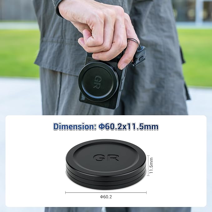 JJC Aluminum Lens Cap for Ricoh GR IV GRIV GR4 HDF Monochrome Digital Camera Accessories, Lens Protective Cover with Soft EVA Interior, Dustproof and Anti-Scratch Lens Protector for GR 4 - Image 5